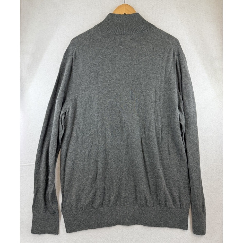 BANANA REPUBLIC Luxe Sweater Collection Mens XL Gray Long Sleeve Quarter Zip NWT - Picture 4 of 8